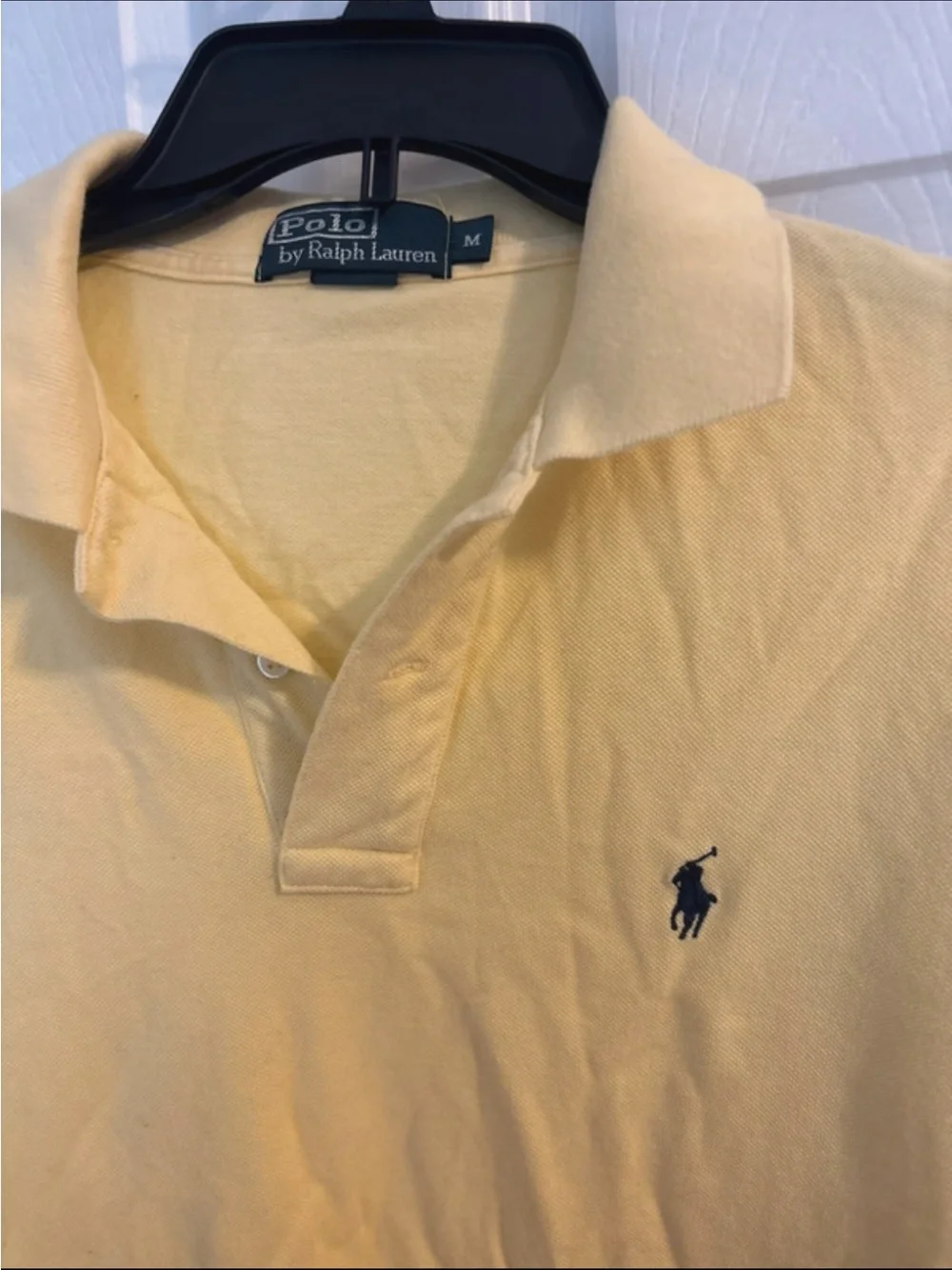 Ralph Lauren Men's Short Sleeve Polo in Yellow with Navy Pony